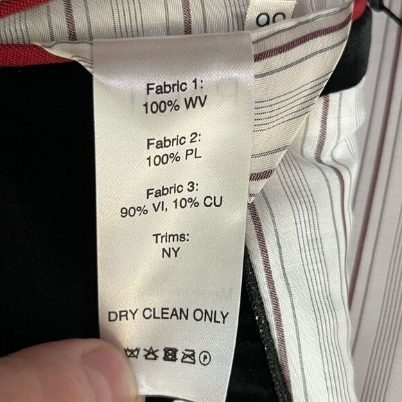 Racil Suit Jacket Virgin Wool 2 Button Jacket Red Black Blazer Size US 4 - Picture 8 of 13